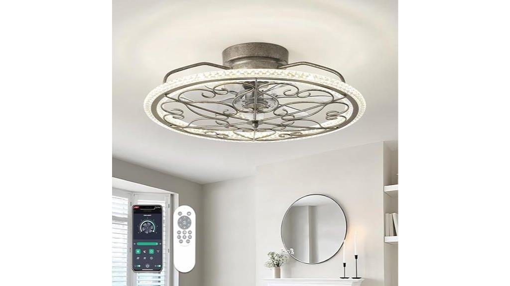 slim ceiling fan with lights