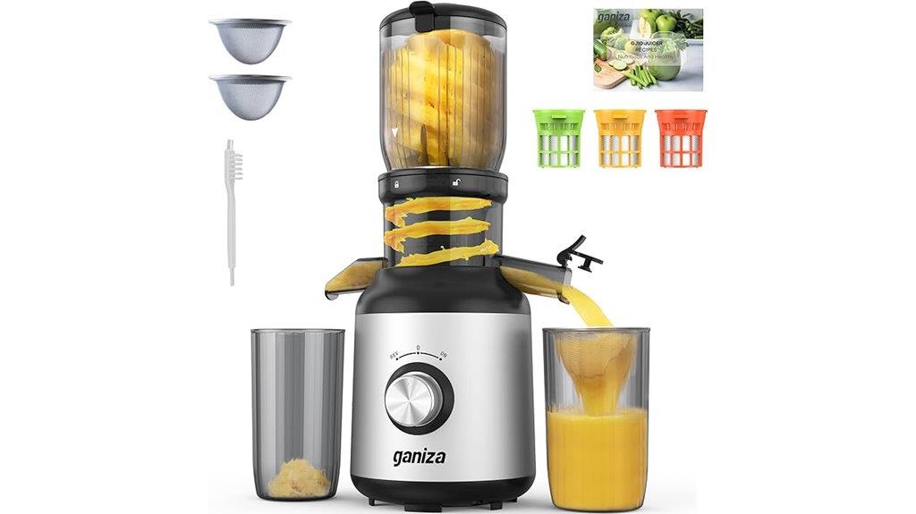 slow juicer with large chute