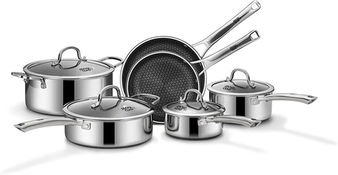 snowy non stick cookware set