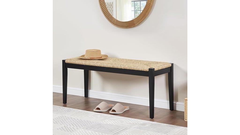 solid wood woven seat