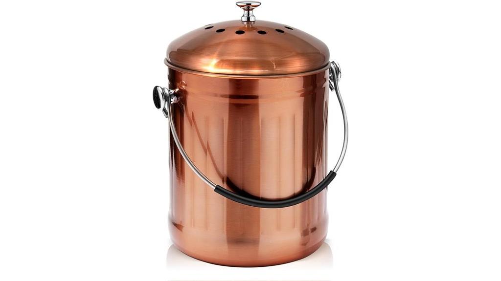 stainless steel compost bin