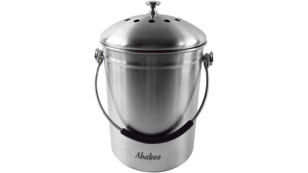 stainless steel compost bin