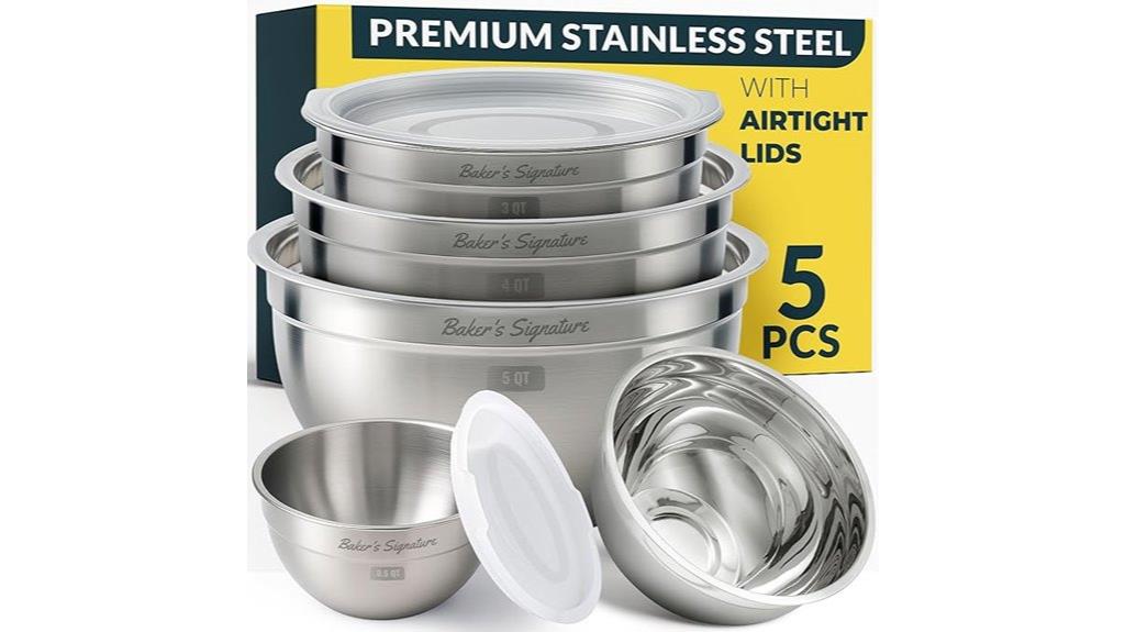 stainless steel mixing bowls