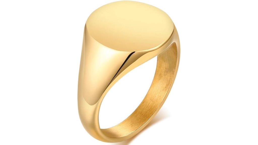 stainless steel signet ring