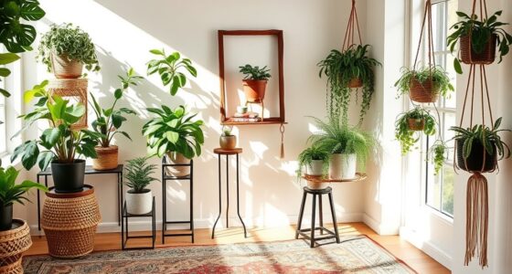 stylish boho plant holders