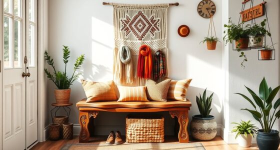 stylish functional boho benches