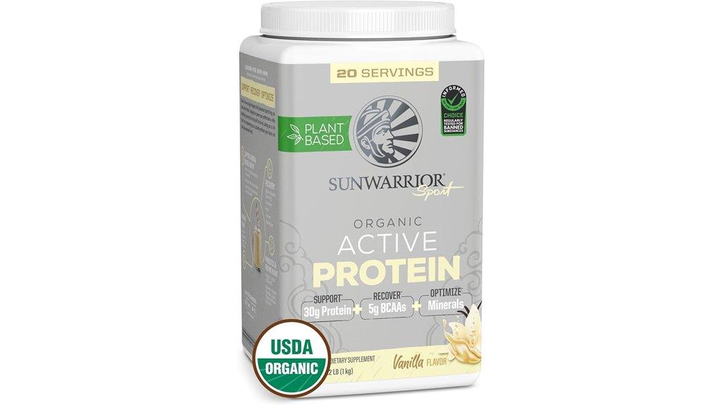 sunwarrior vanilla protein powder