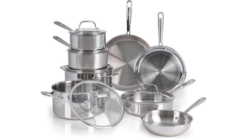 t fal stainless steel cookware