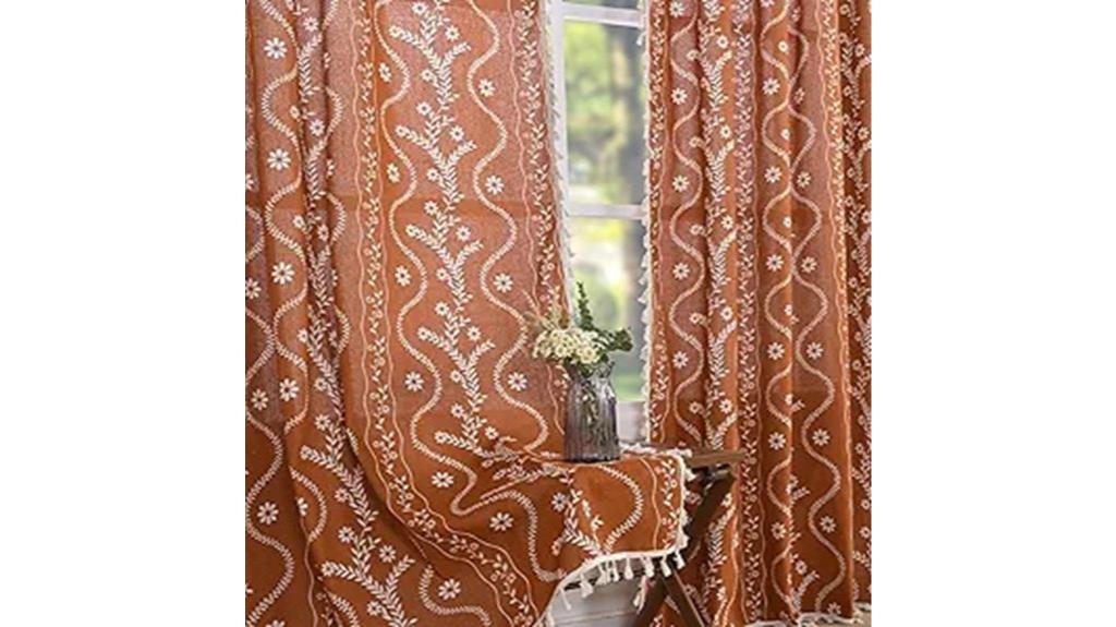 terracotta farmhouse curtain panels
