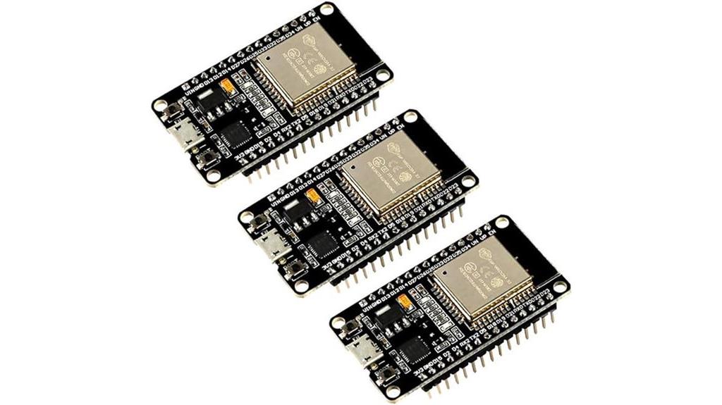 three esp wroom 32 boards