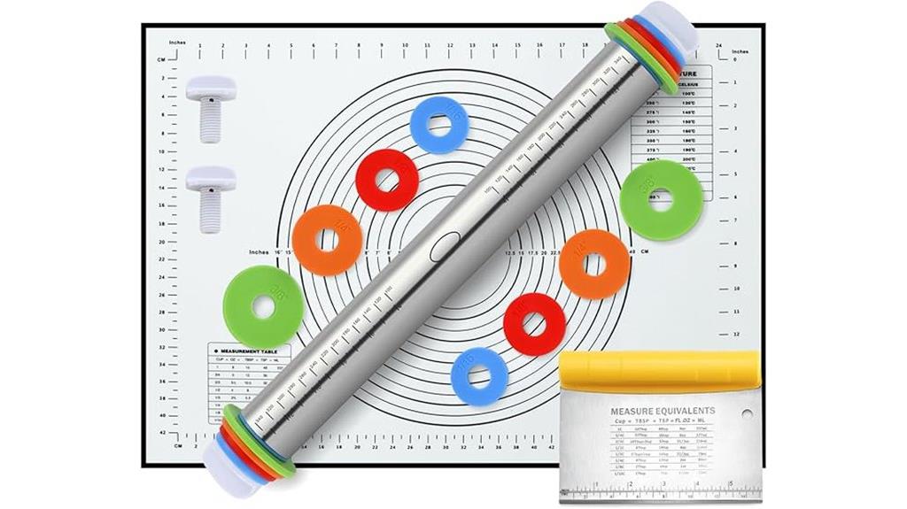 three piece rolling pin set