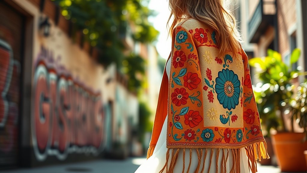 top boho embroidered jackets