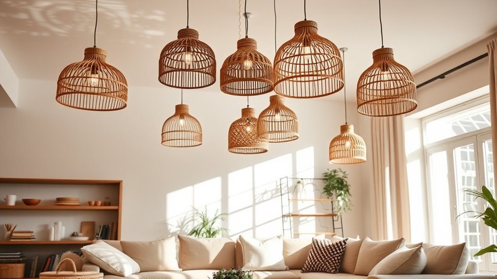top rattan pendant lighting