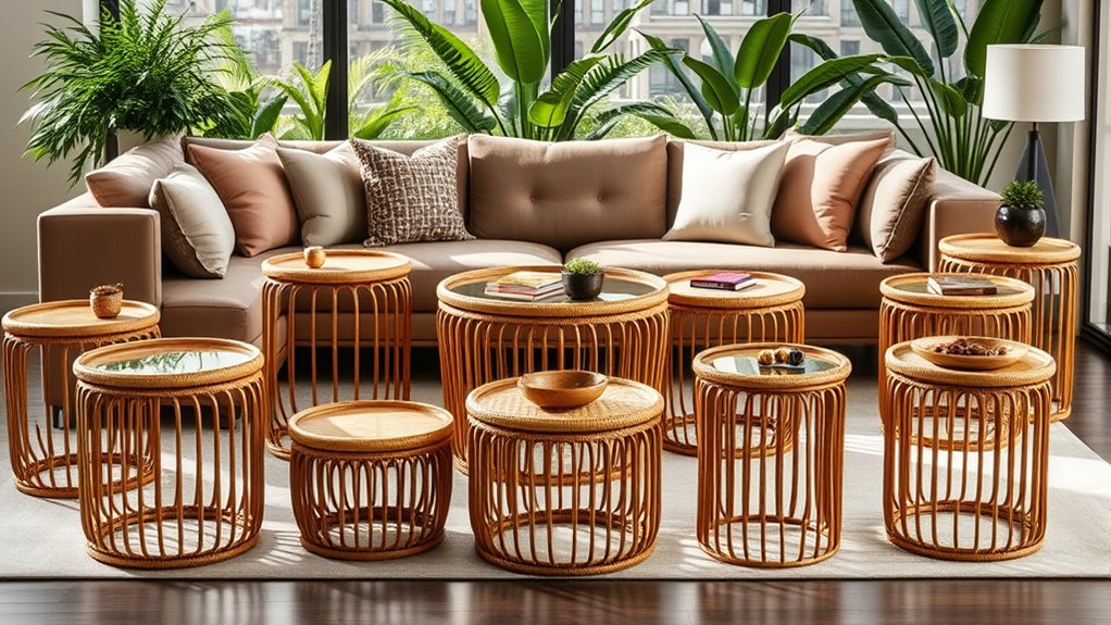 top rattan side tables