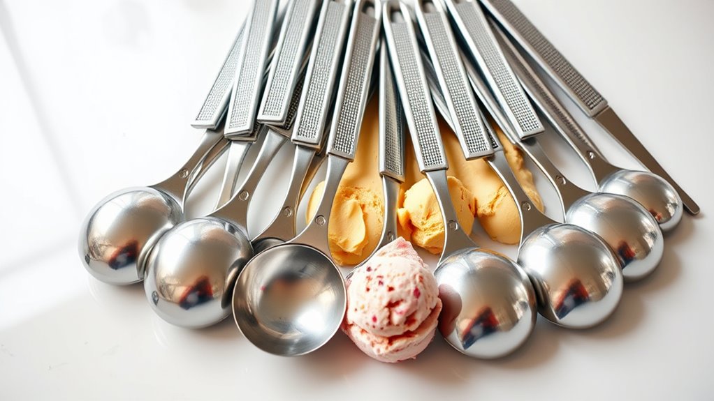 top stainless steel ice cream scoops