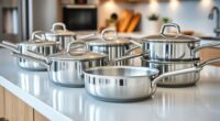 top stainless steel induction sets