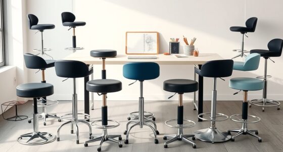 top swivel desk stools