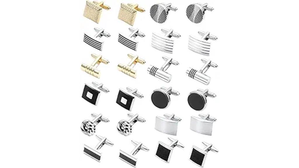 twelve stylish cufflink set
