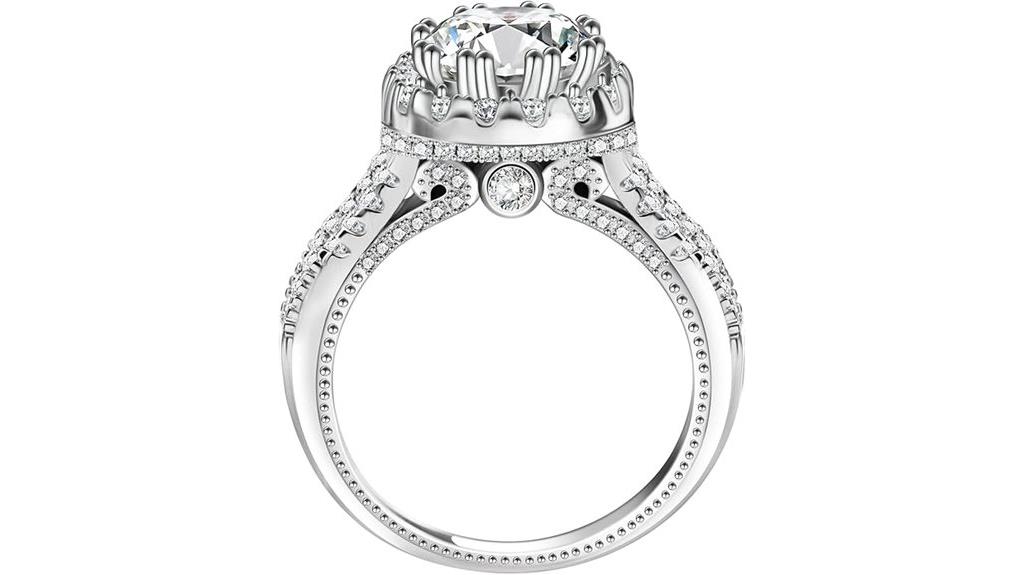 two carat moissanite ring