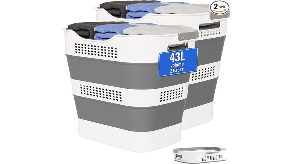 two pack collapsible baskets