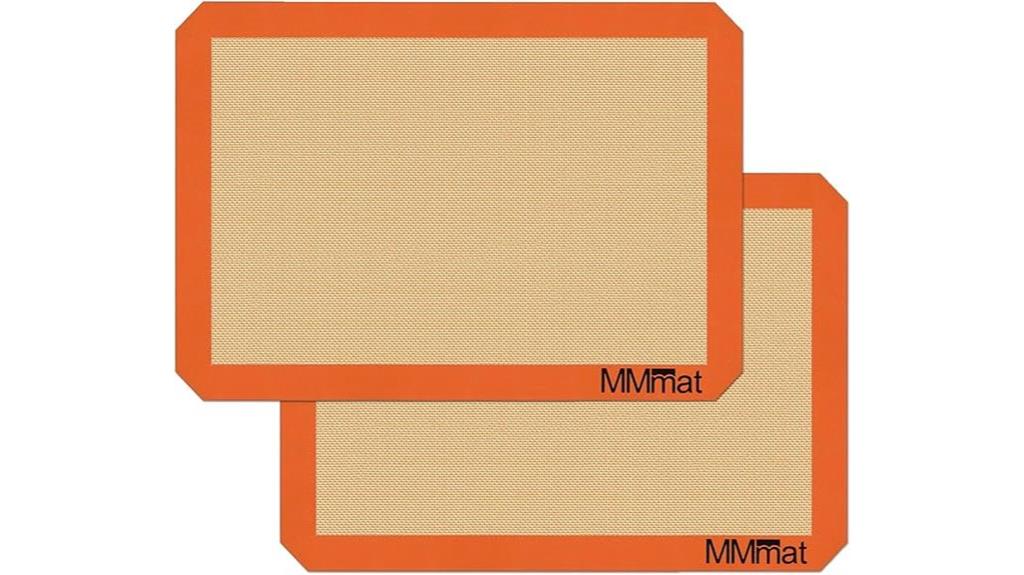 two silicone baking mats