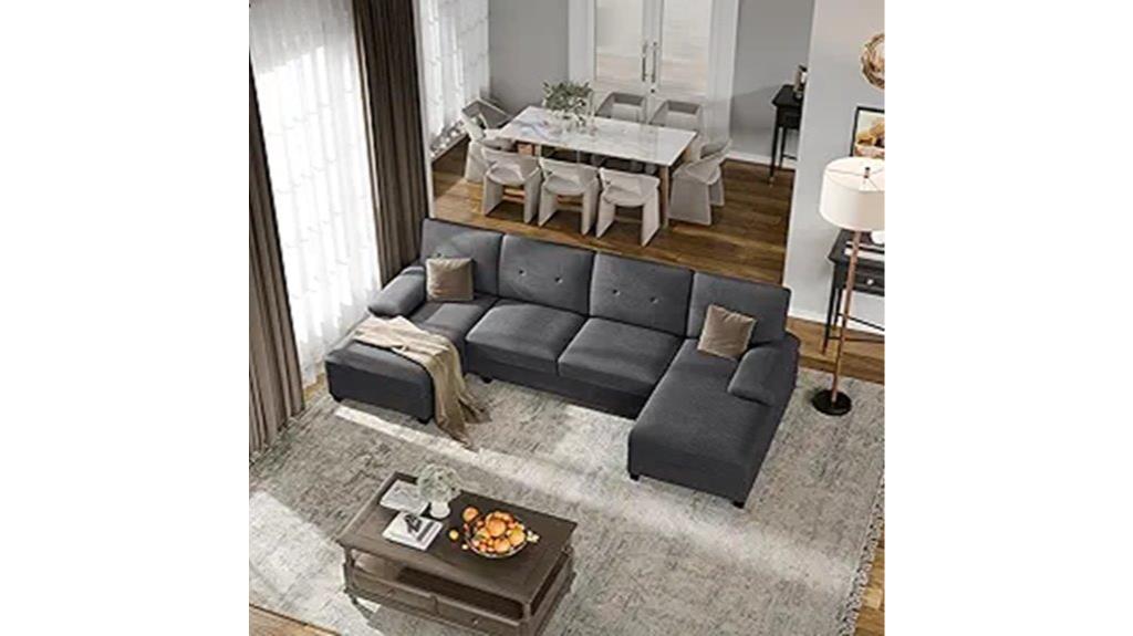 u shaped convertible sofa