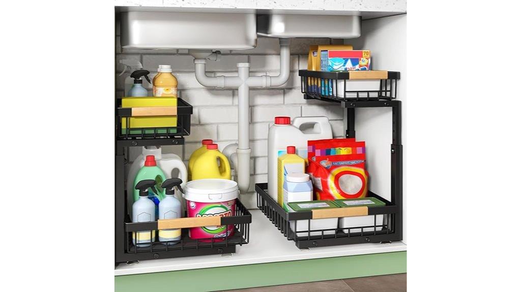 under sink sliding shelves