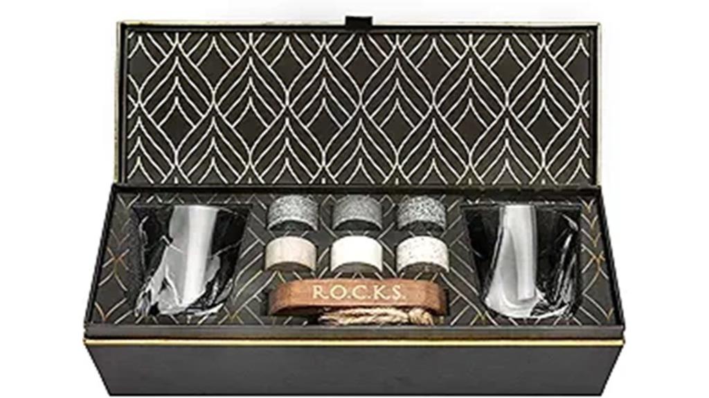 whiskey stones gift set