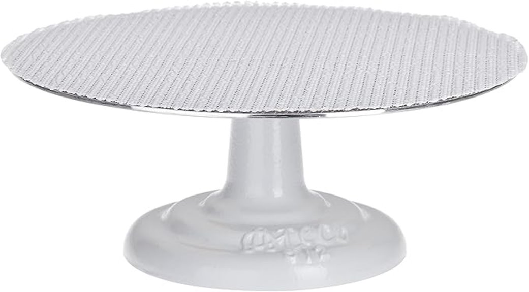 white 12 inch cast iron cake stand