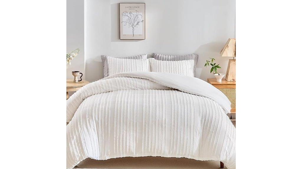 white boho duvet cover