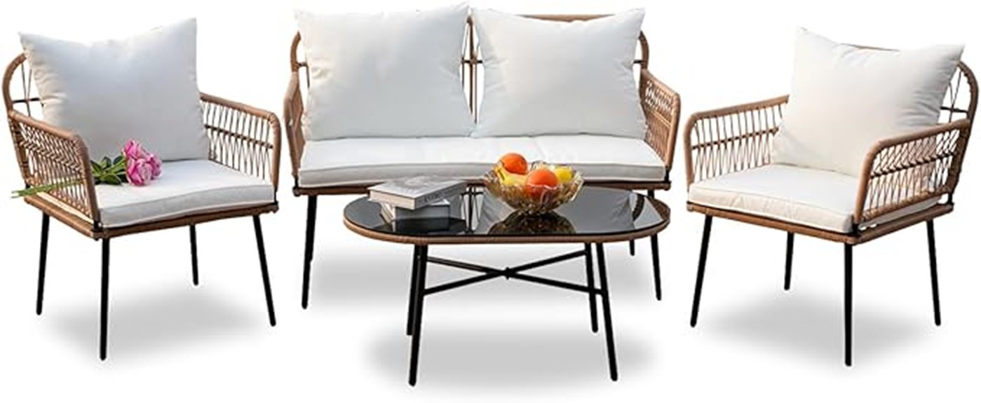 wicker patio furniture set