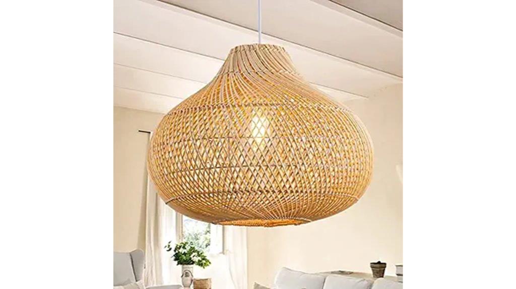wicker rattan dining chandelier