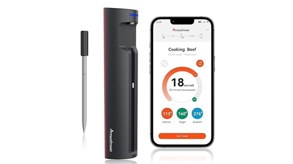 wireless meat cooking thermometer