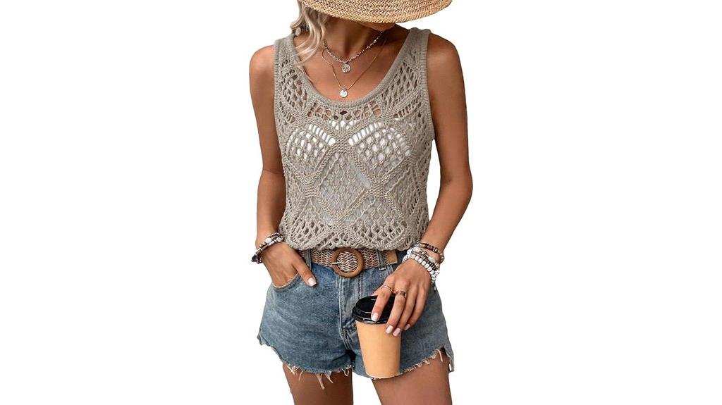 women s summer crochet tank