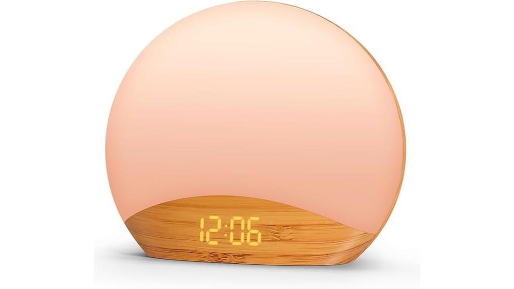 wood grain sunrise alarm