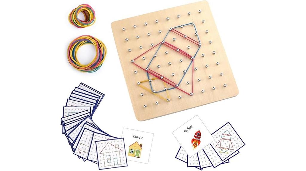 wooden geoboard for kids