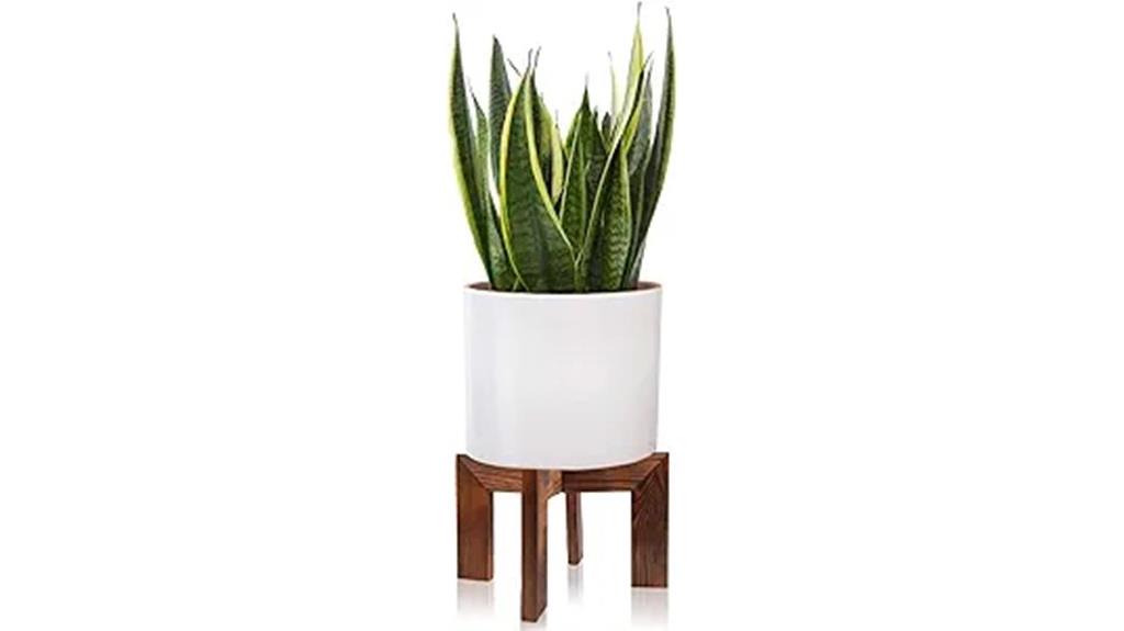 wooden indoor plant stand