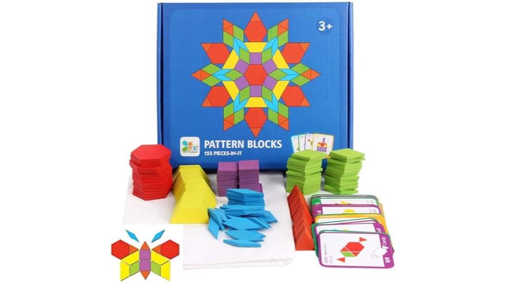 wooden montessori pattern blocks