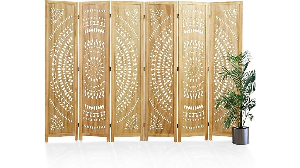 wooden six panel divider