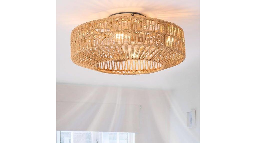 woven caged ceiling fan