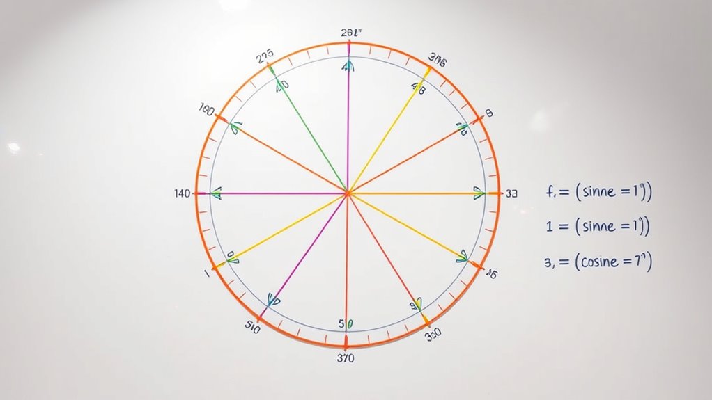 angles coordinates circle