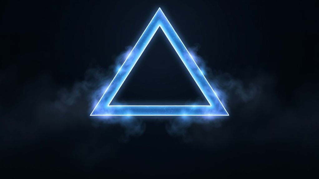 equilateral triangle materializes suddenly