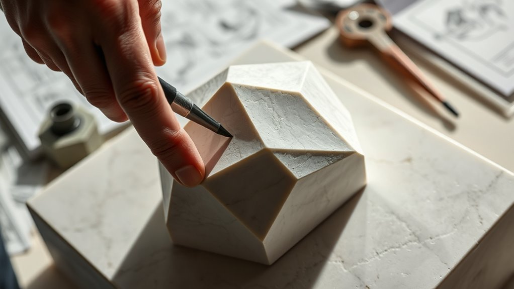 geometry guides sculptural perception