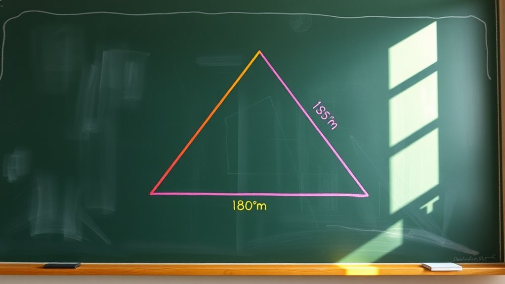 interior angles sum to 180