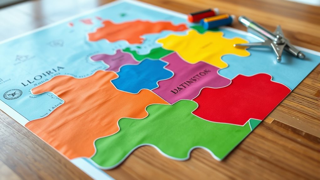 map coloring with four colors