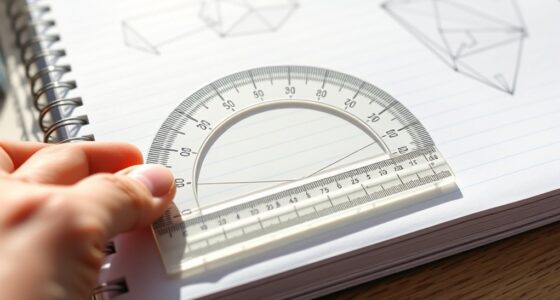 measuring angles with protractor