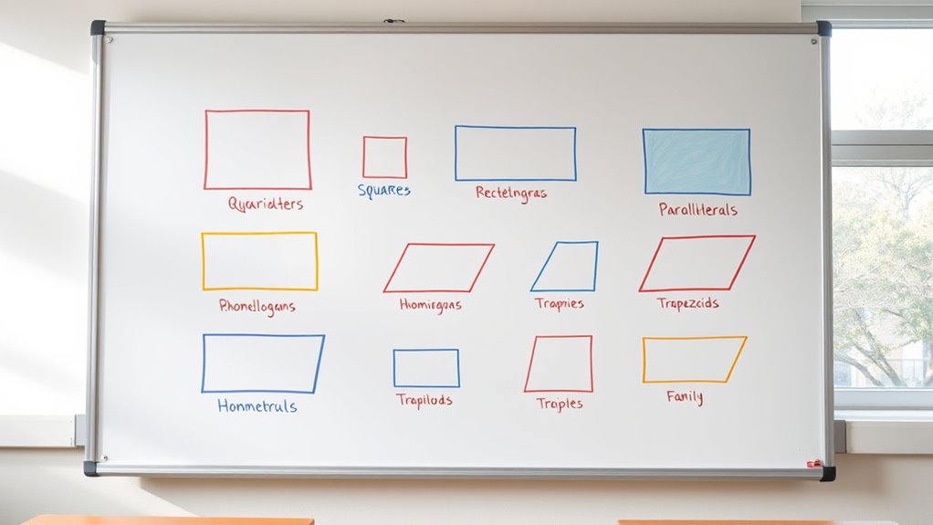 quadrilaterals angles classification properties