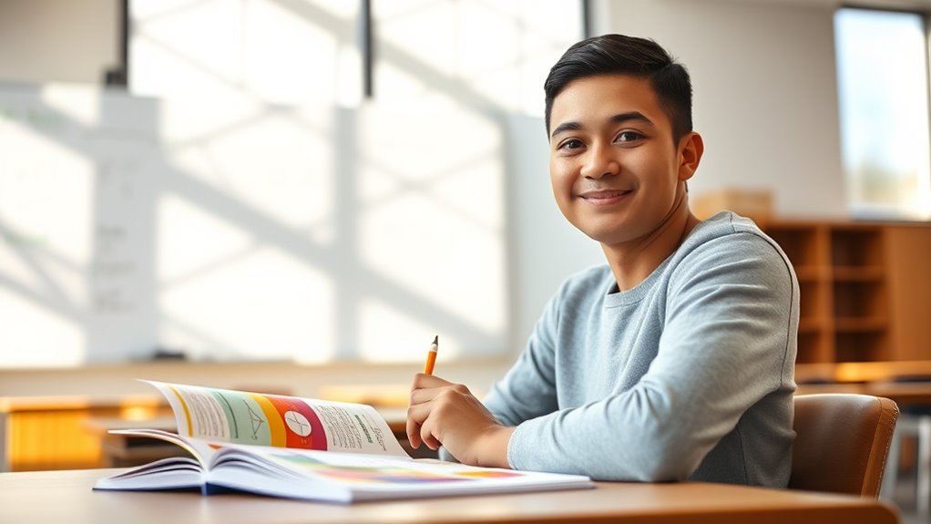 student overcomes geometry anxiety