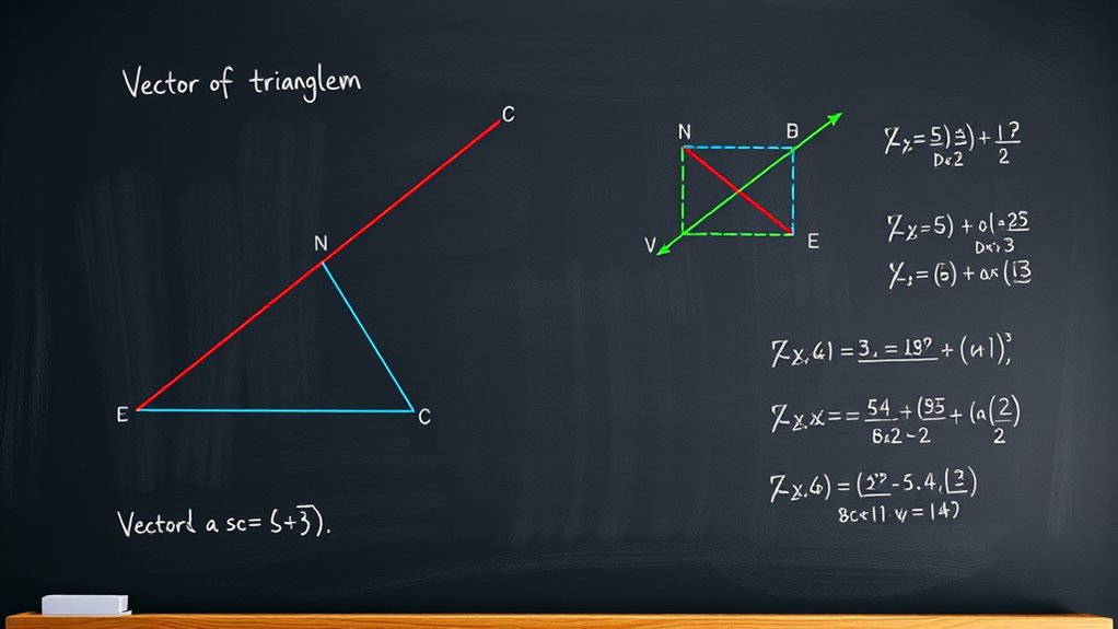 vector triangle problem solving