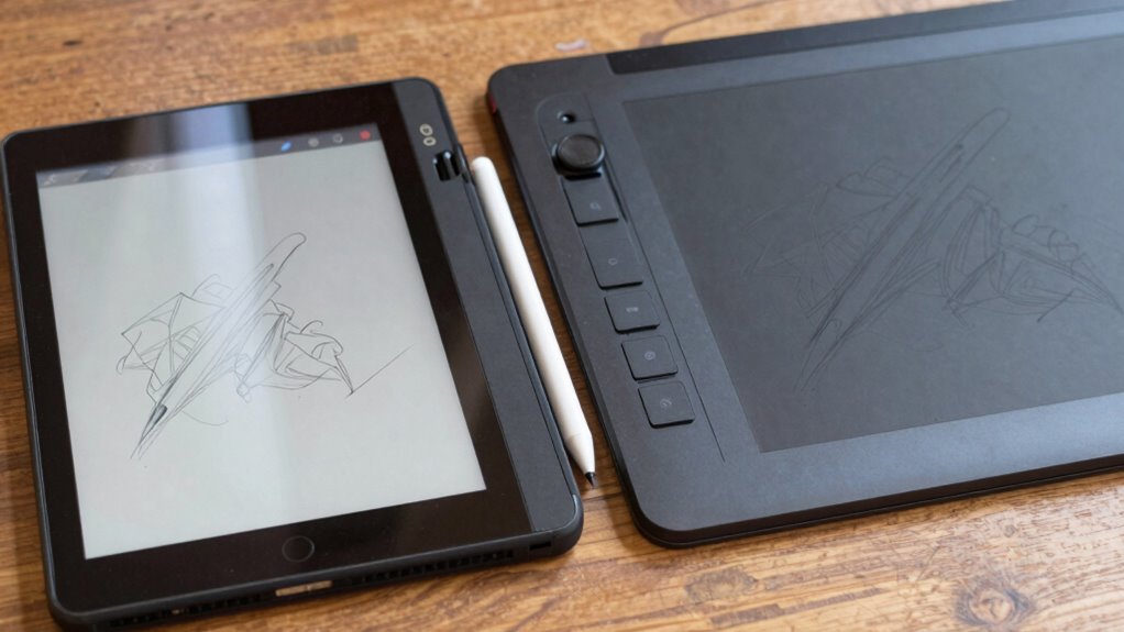 direct hand on screen drawing